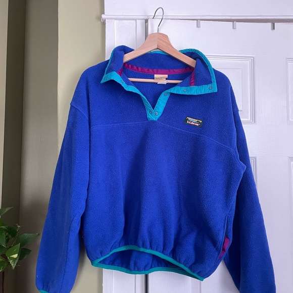 Blue Fleece Women's L.L. Bean Sweater - Picture 1 of 4